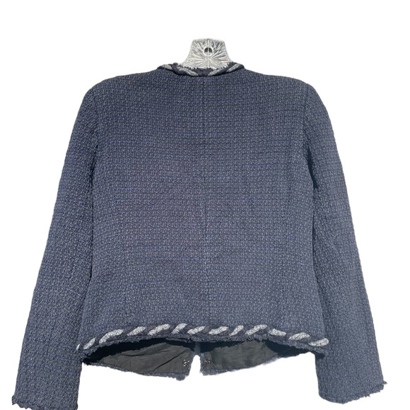 Rebecca Taylor Crochet Tweed Jacket In Dark Violet, Size 2, EUC - Picture 5 of 9